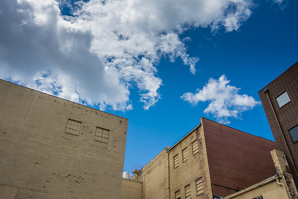 Clouds Over Abandonded Furniture Warehouse