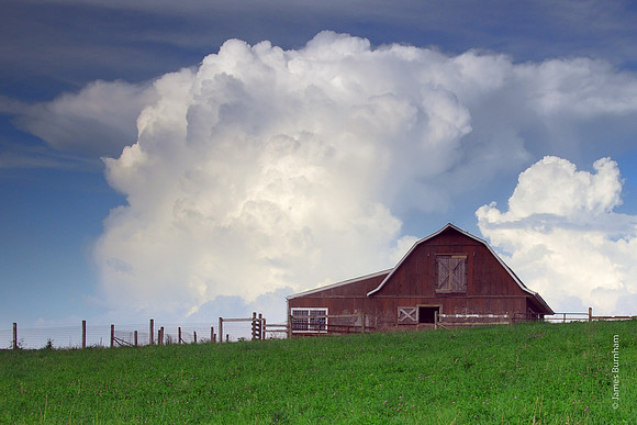 Storm Clouds and Barn
